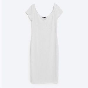 Zara ribbed midi dress